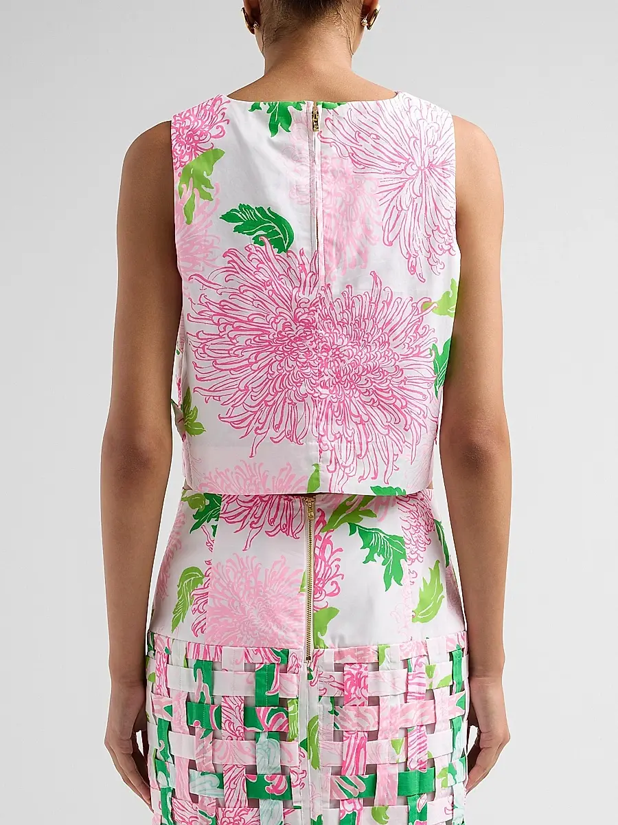 Lilly Pulitzer Women's Annaleese Sleeveless Crop Top | Thumbnail 3 Lilly Pulitzer Women's Annaleese Sleeveless Crop Top | Thumbnail 3