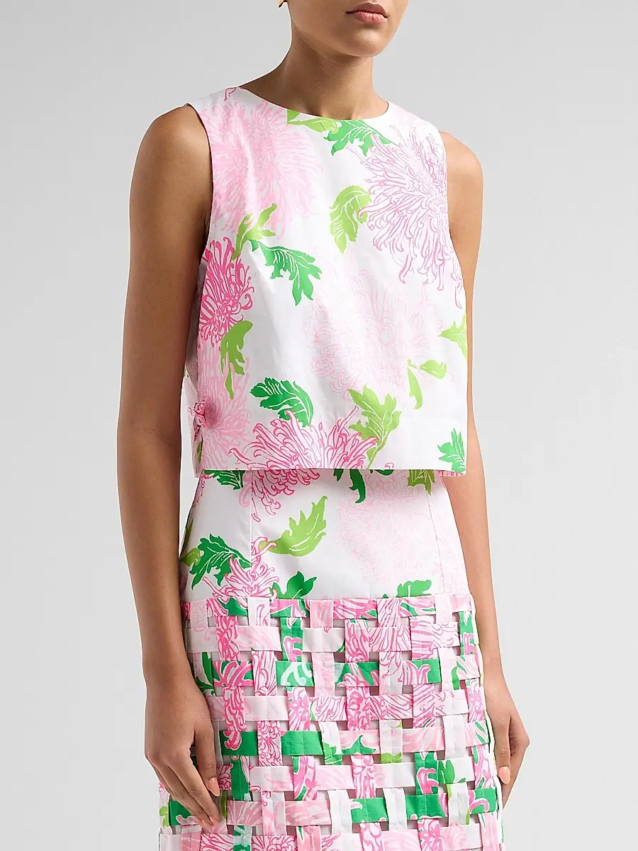 Lilly Pulitzer Women's Annaleese Sleeveless Crop Top | Thumbnail 4 Lilly Pulitzer Women's Annaleese Sleeveless Crop Top | Thumbnail 4