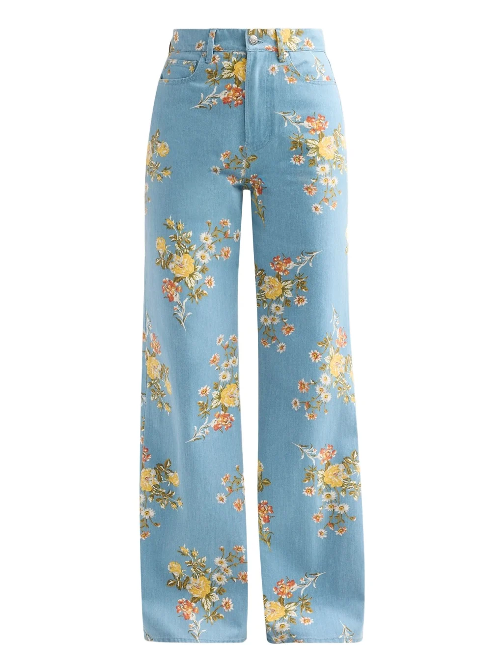 Veronica Beard Women's Taylor Floral High-Rise Jeans