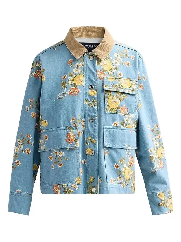 Women's Leighton Floral Denim Jacket Women's Leighton Floral Denim Jacket