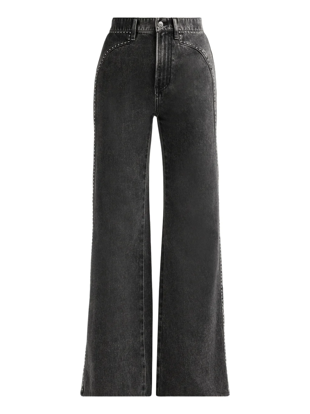 Women's Grant Rhinestone High-Rise Wide-Leg Jeans Women's Grant Rhinestone High-Rise Wide-Leg Jeans
