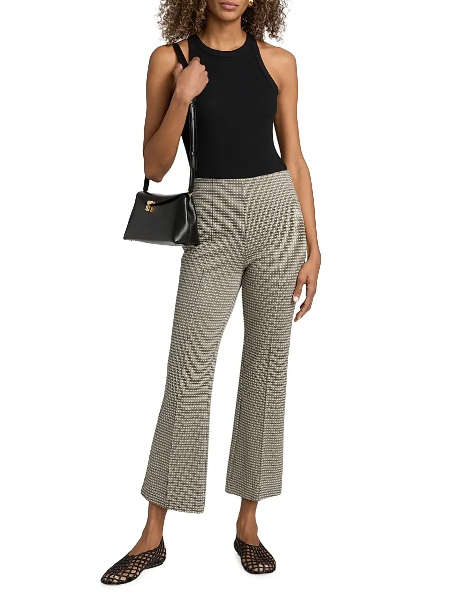 rag & bone Women's Irina Leopard Jacquard Crop Pants | Thumbnail 2
