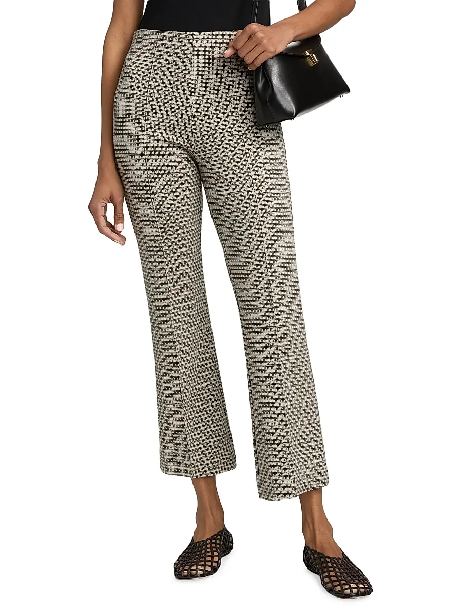 rag & bone Women's Irina Leopard Jacquard Crop Pants | Thumbnail 3