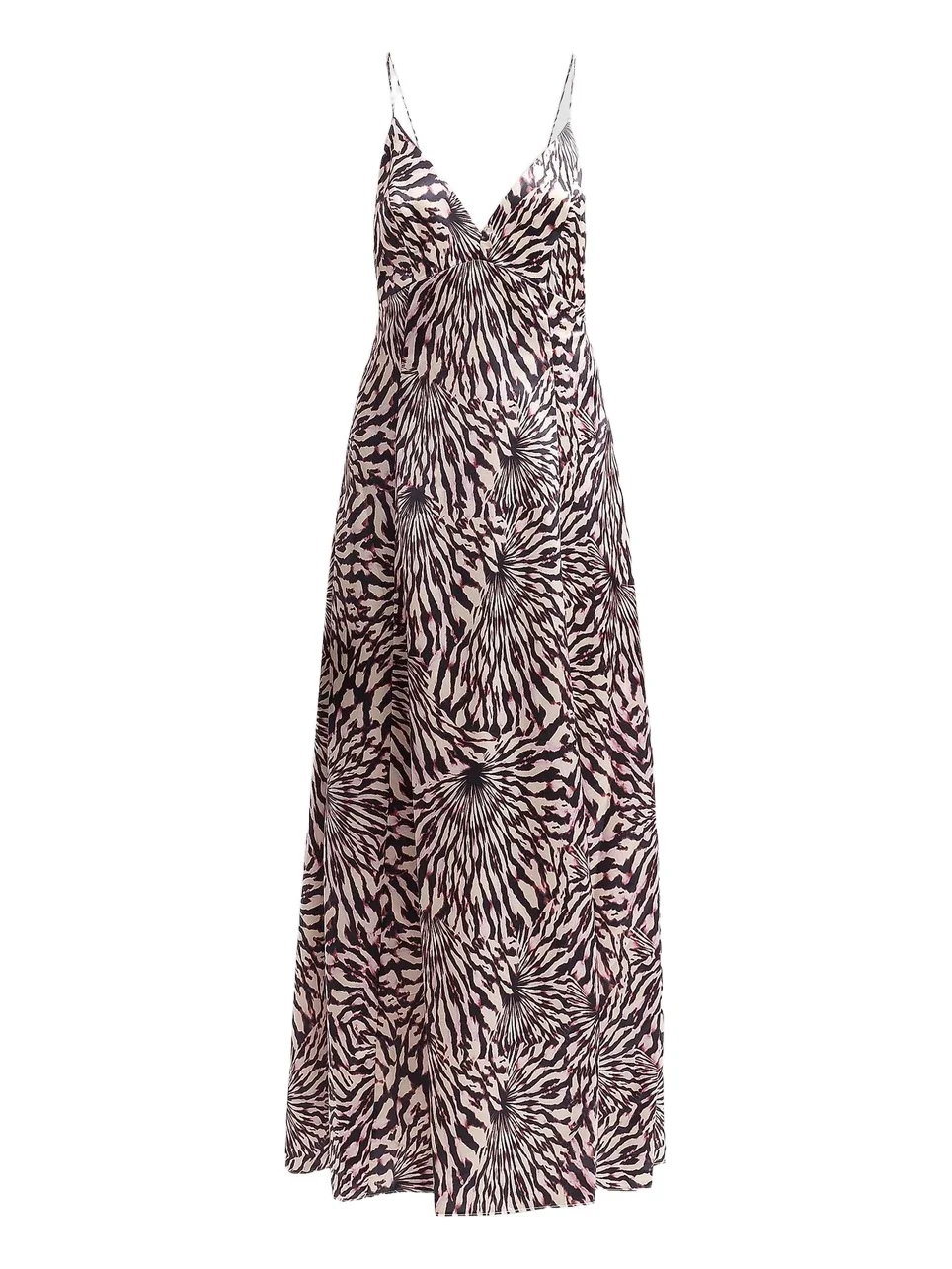 Women's Oriana Zebra-Print Satin A-Line Maxi Dress Women's Oriana Zebra-Print Satin A-Line Maxi Dress