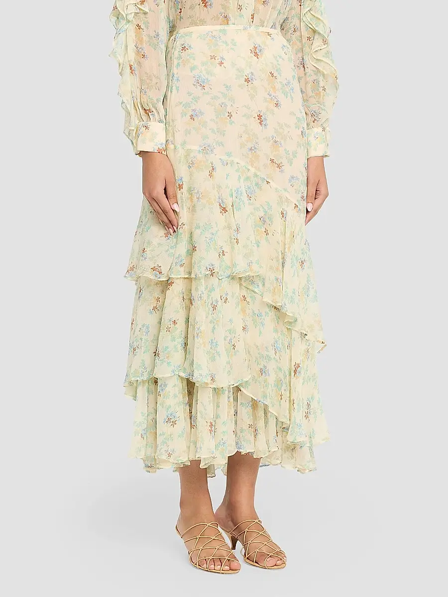 Ulla Johnson Women's Delfina Floral Silk Blouse | Thumbnail 4 Ulla Johnson Women's Delfina Floral Silk Blouse | Thumbnail 4