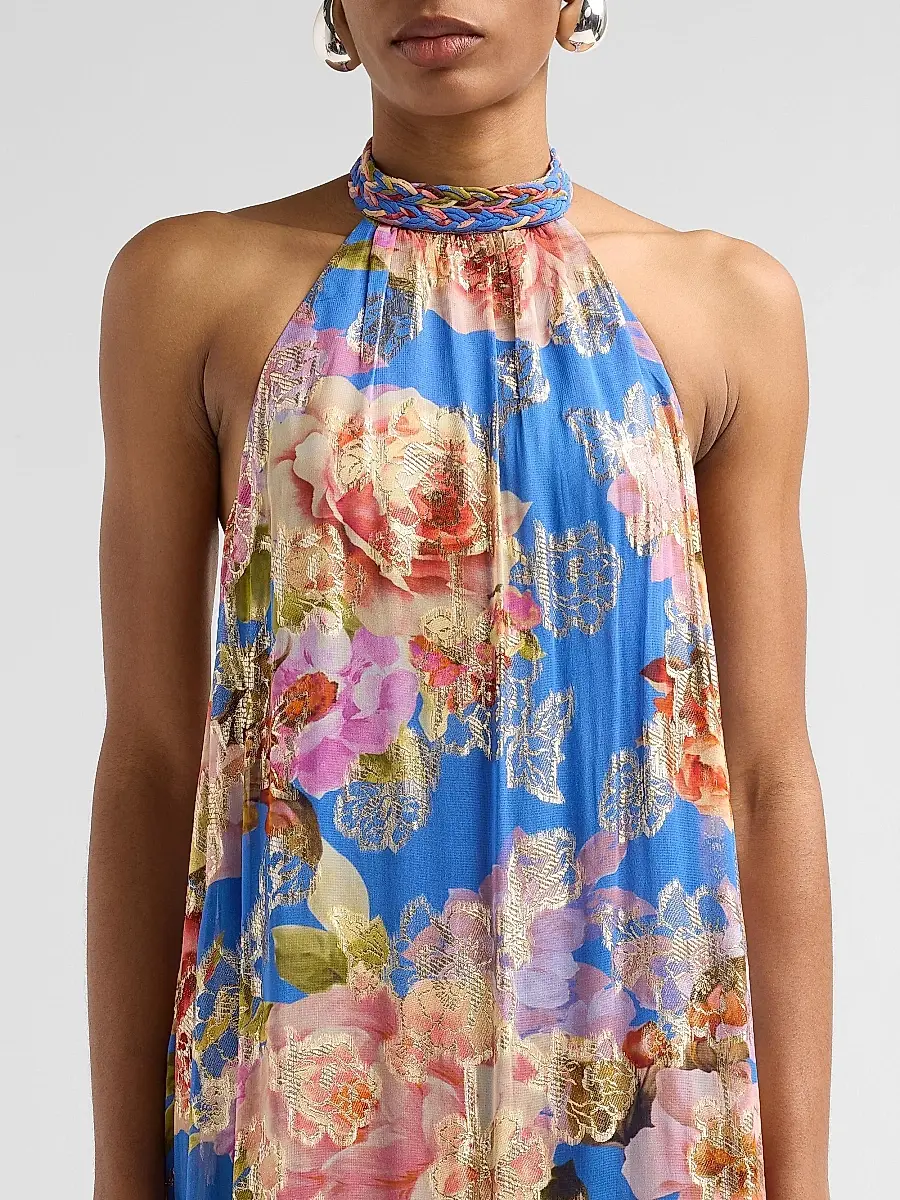 Hemant & Nandita Women's Floral A-Line Maxi Dress | Thumbnail 5