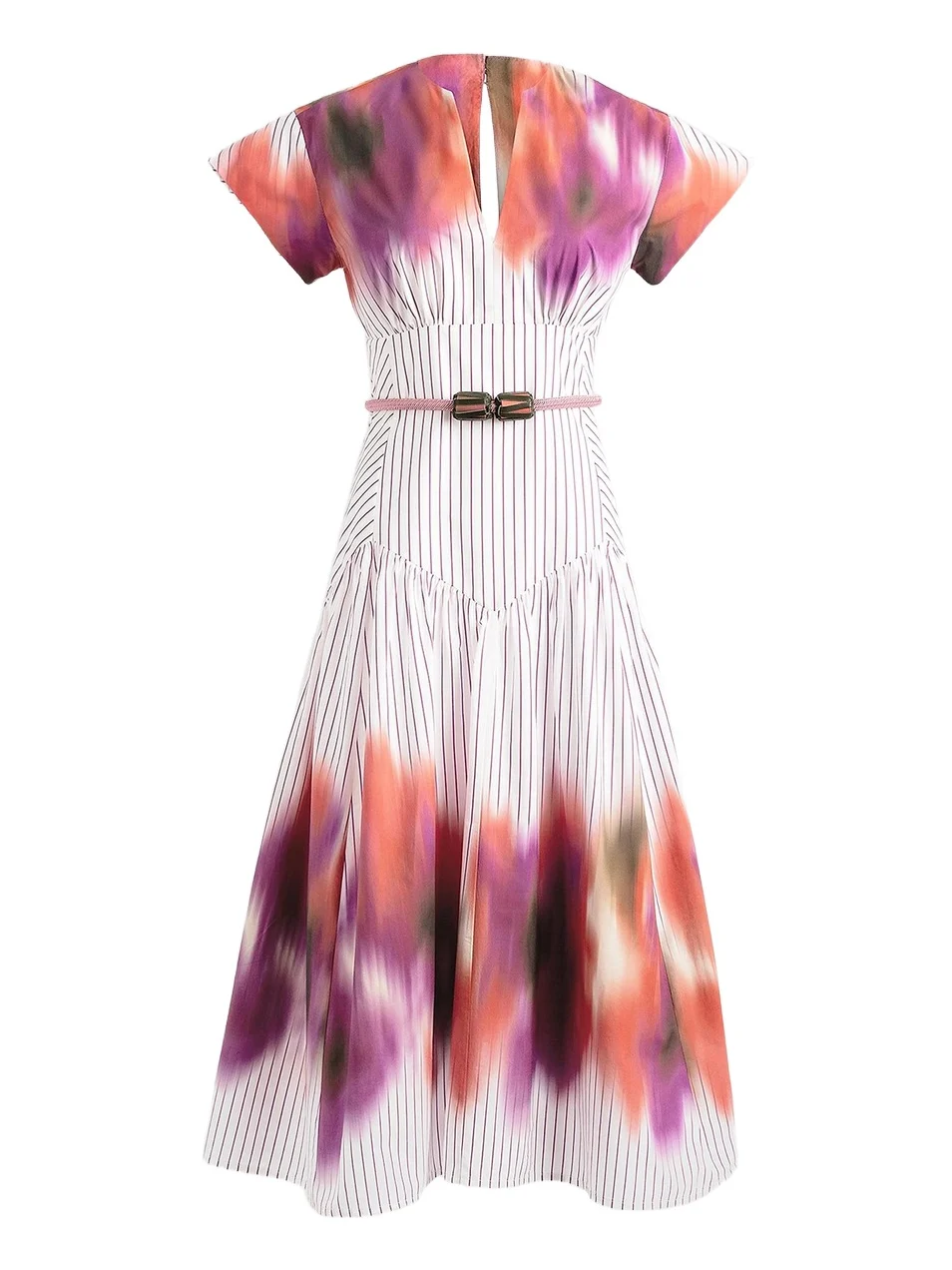 Women's Antia Dyed Stripe Cotton Midi Dress