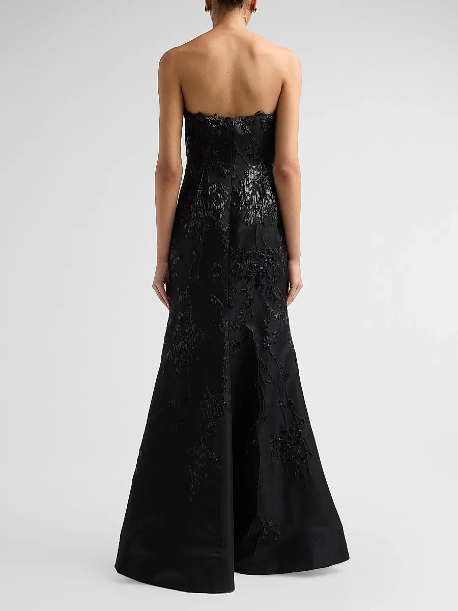 Rene Ruiz Collection Women's Embellished Jacquard Strapless Gown | Thumbnail 3 Rene Ruiz Collection Women's Embellished Jacquard Strapless Gown | Thumbnail 3