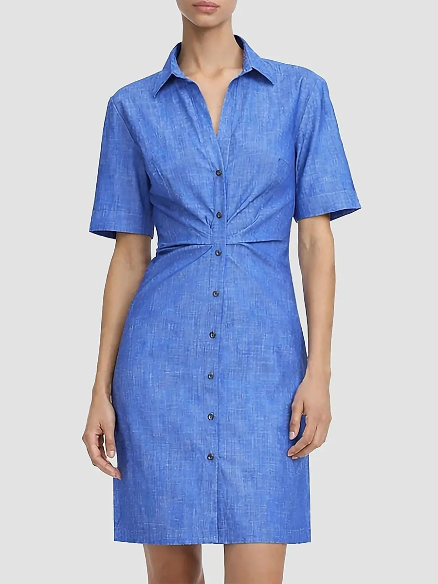 CALLAS MILANO Women's Ondine Short Sleeve Tucked Waist Shirt Dress | Thumbnail 3 CALLAS MILANO Women's Ondine Short Sleeve Tucked Waist Shirt Dress | Thumbnail 3