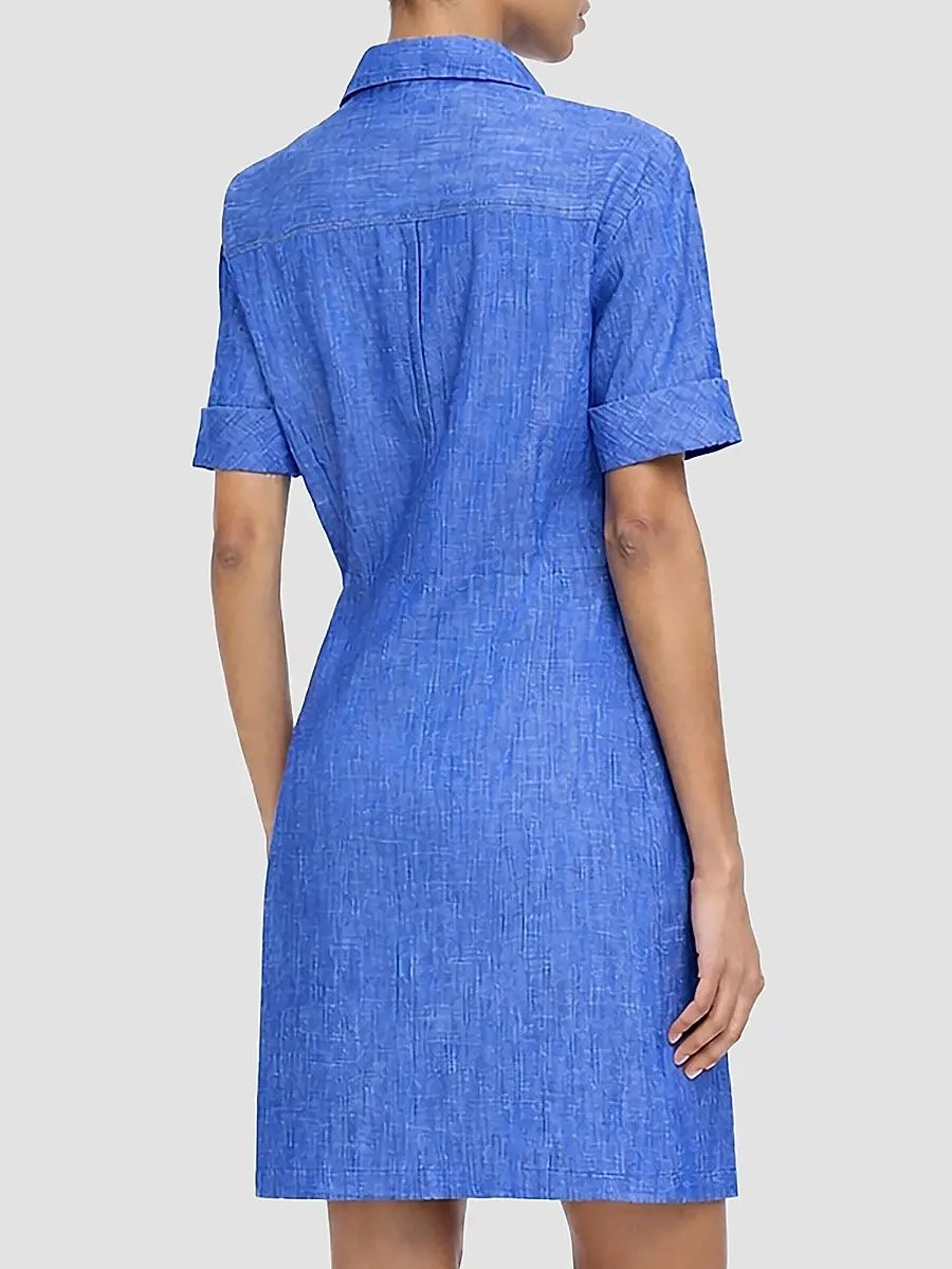 CALLAS MILANO Women's Ondine Short Sleeve Tucked Waist Shirt Dress | Thumbnail 4 CALLAS MILANO Women's Ondine Short Sleeve Tucked Waist Shirt Dress | Thumbnail 4