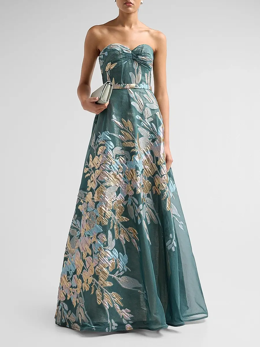 Rene Ruiz Collection Women's Floral Strapless Sweetheart Gown | Thumbnail 2 Rene Ruiz Collection Women's Floral Strapless Sweetheart Gown | Thumbnail 2