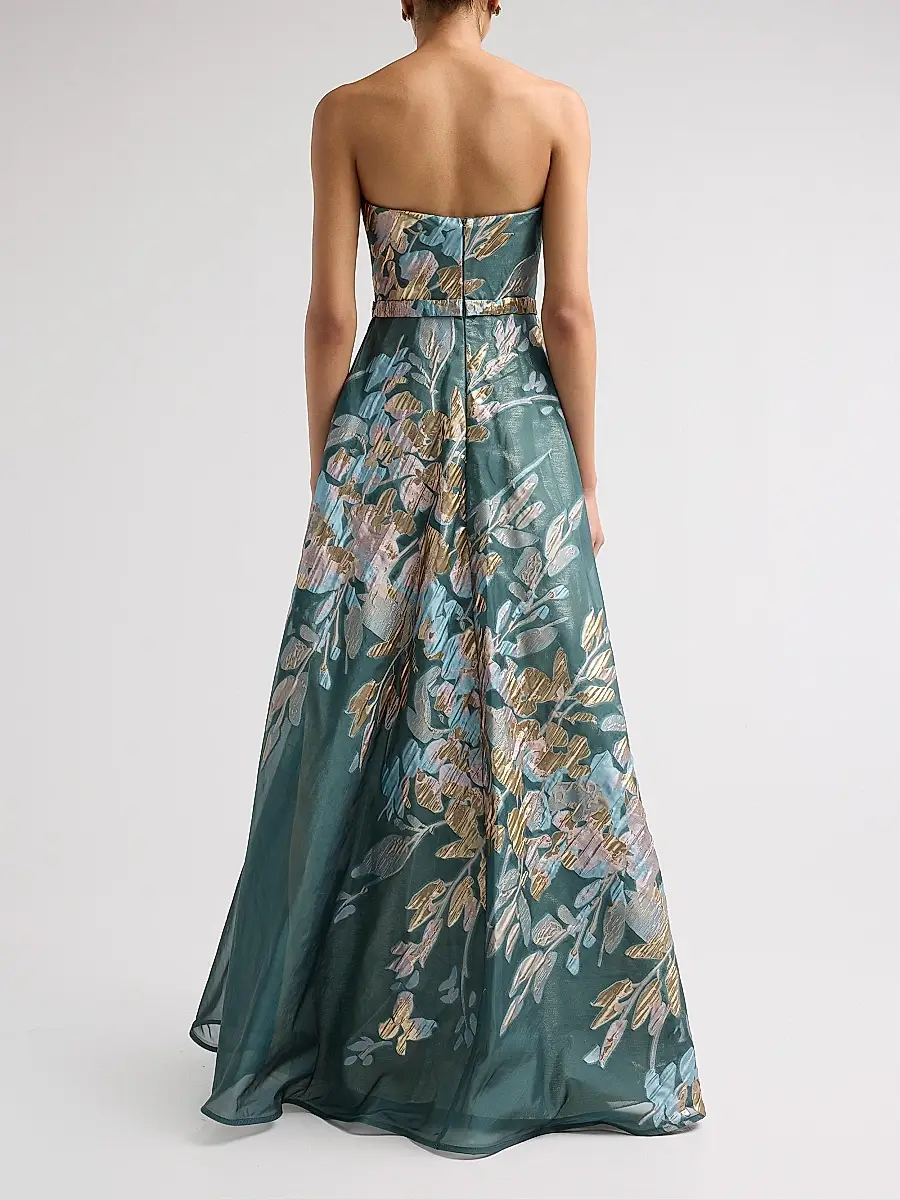 Rene Ruiz Collection Women's Floral Strapless Sweetheart Gown | Thumbnail 3 Rene Ruiz Collection Women's Floral Strapless Sweetheart Gown | Thumbnail 3