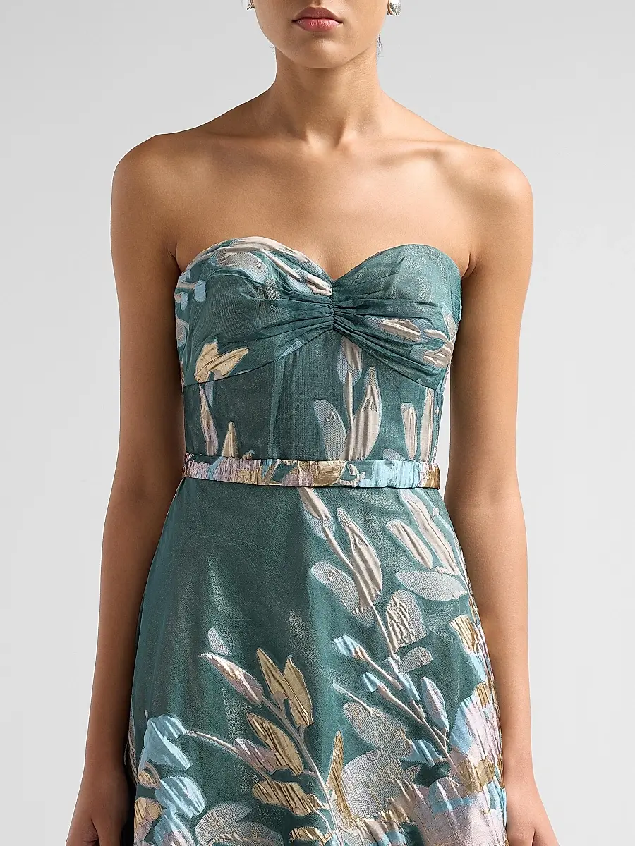 Rene Ruiz Collection Women's Floral Strapless Sweetheart Gown | Thumbnail 5 Rene Ruiz Collection Women's Floral Strapless Sweetheart Gown | Thumbnail 5