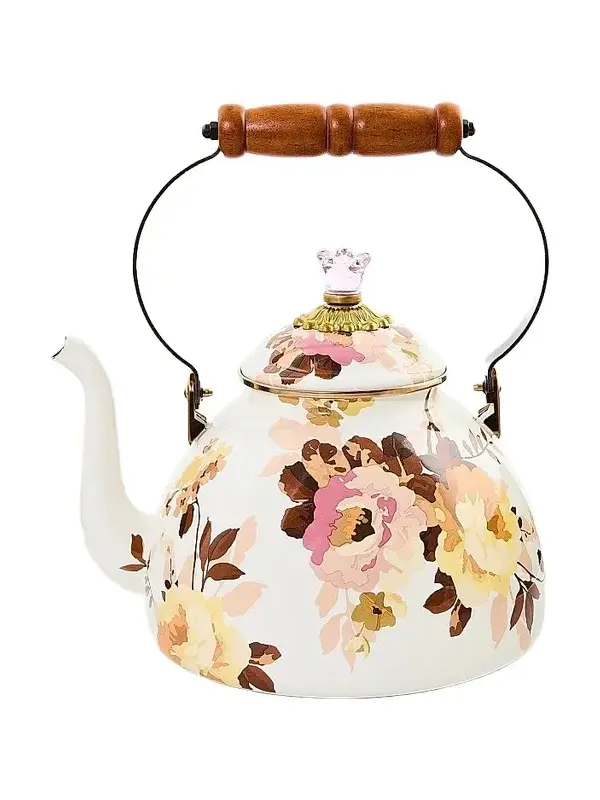MacKenzie-Childs Wild Rose 3-Quart Tea Kettle