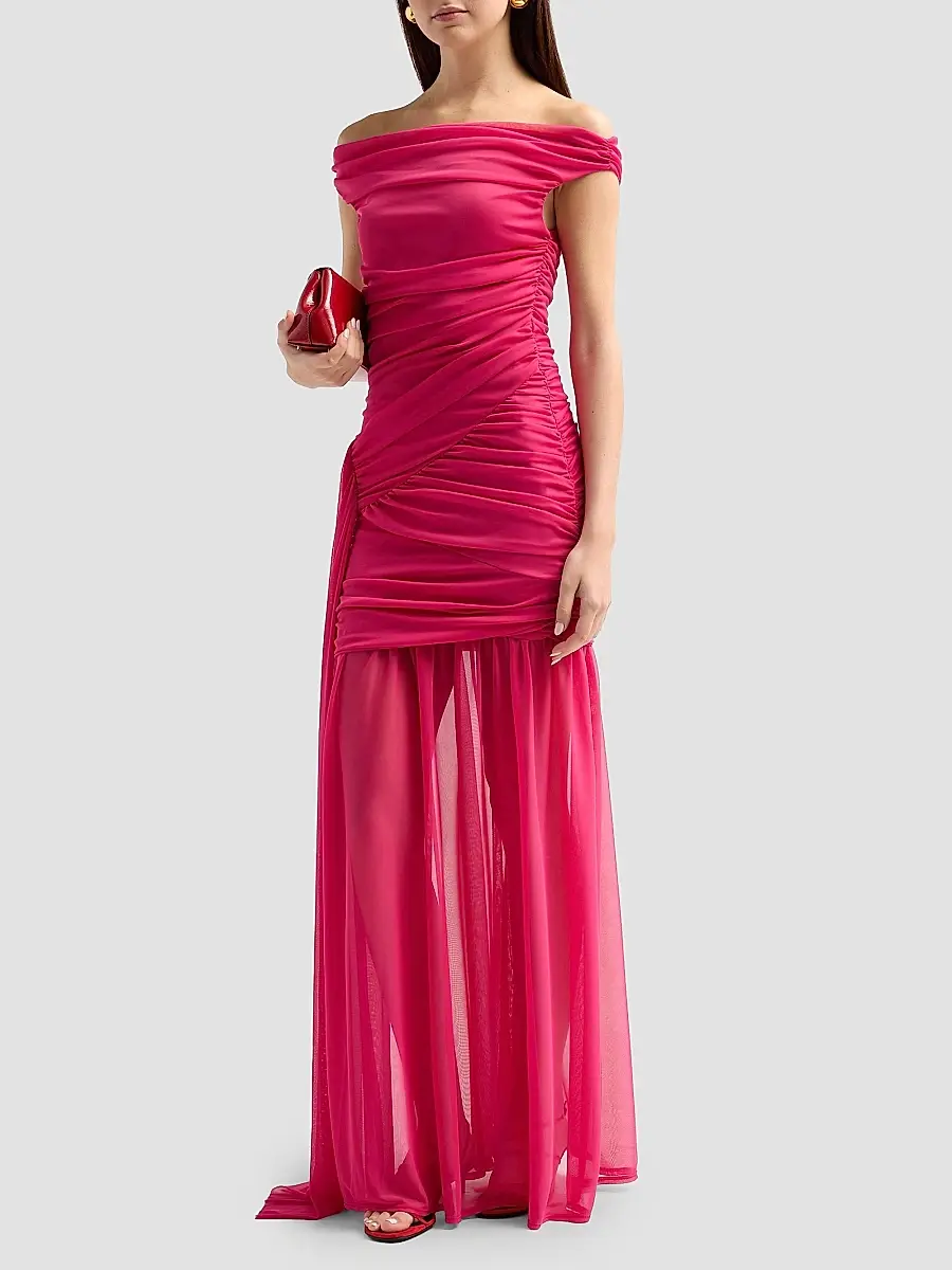 BLACK HALO Women's Amara Off-The-Shoulder Gown | Thumbnail 4 BLACK HALO Women's Amara Off-The-Shoulder Gown | Thumbnail 4