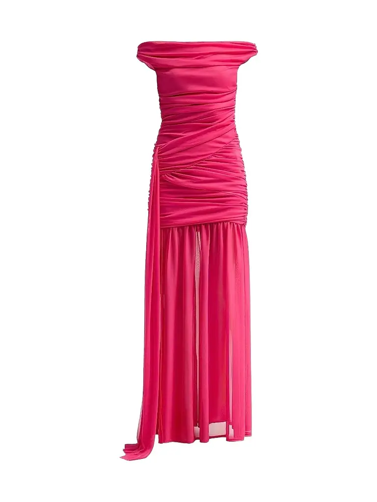 BLACK HALO Women's Amara Off-The-Shoulder Gown - Cerise - Size 12 | Image 1 BLACK HALO Women's Amara Off-The-Shoulder Gown - Cerise - Size 12 | Image 1