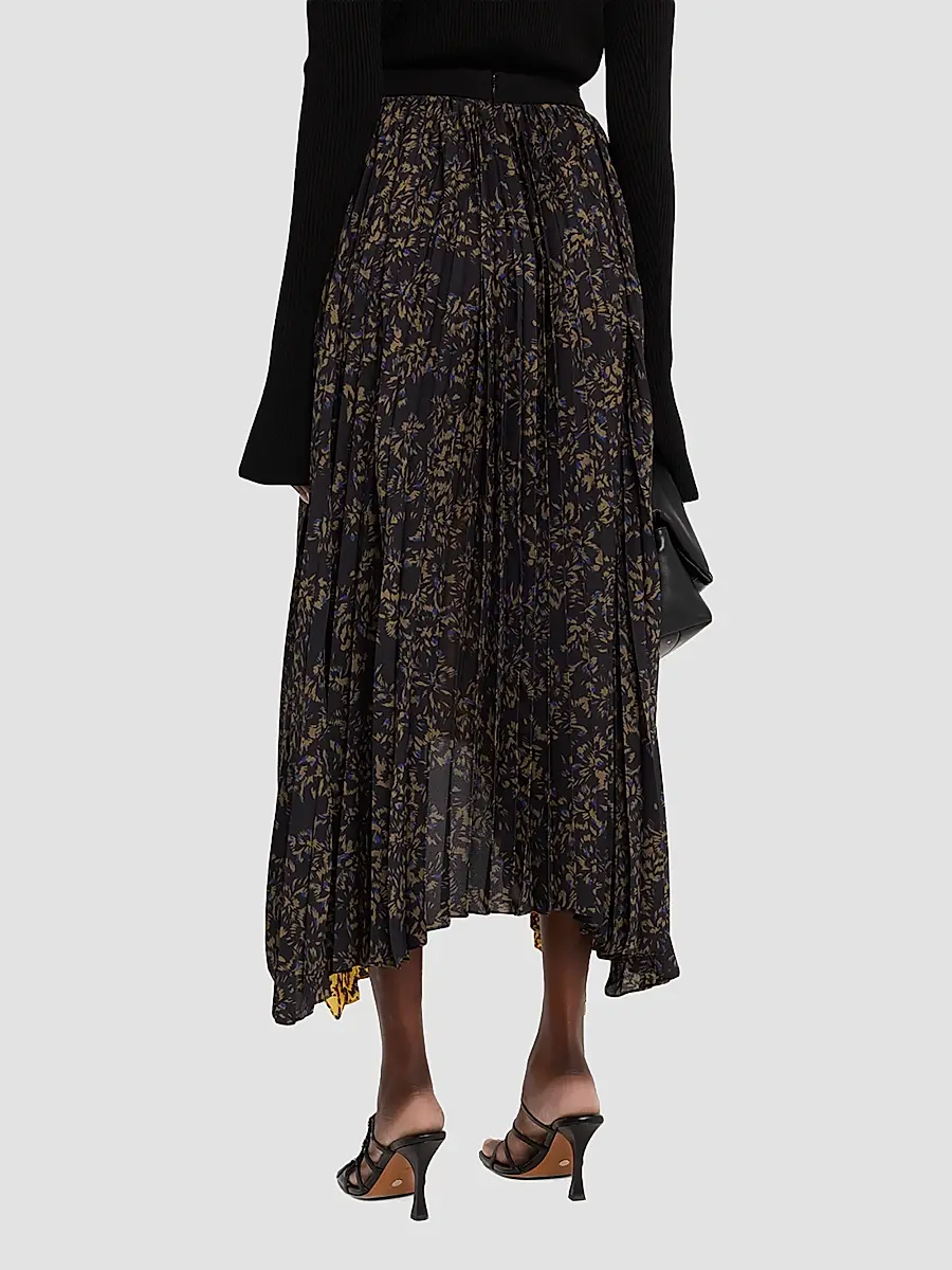Proenza Schouler Women's Paulina Printed Pleated Midi Skirt | Thumbnail 4 Proenza Schouler Women's Paulina Printed Pleated Midi Skirt | Thumbnail 4