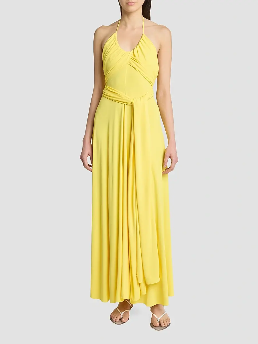 Alaïa Women's Cross Fluid Jersey Maxi Dress | Thumbnail 2