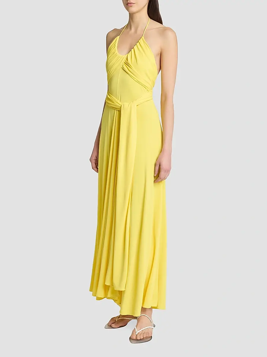 Alaïa Women's Cross Fluid Jersey Maxi Dress | Thumbnail 3