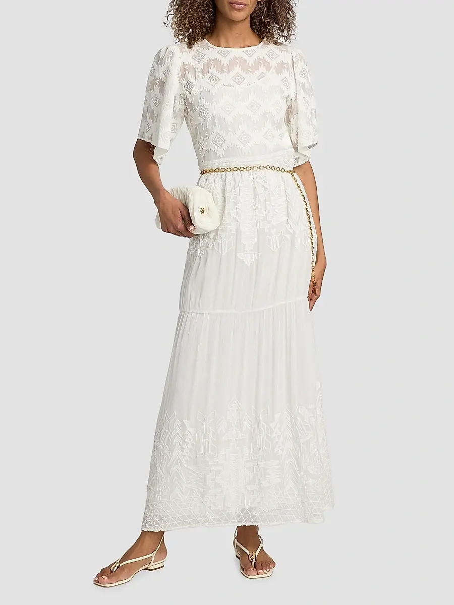 Ba&sh Women's Aphrodite Embroidered Maxi Dress | Thumbnail 3 Ba&sh Women's Aphrodite Embroidered Maxi Dress | Thumbnail 3