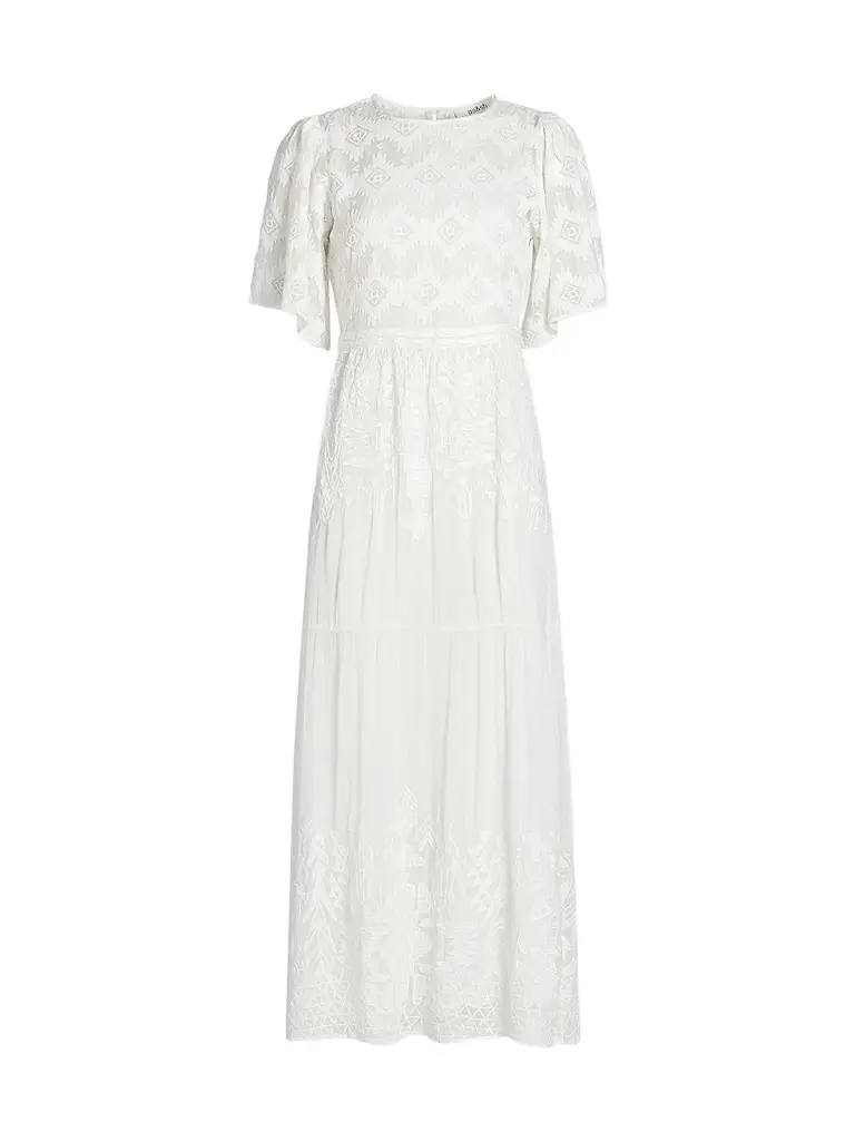 ba & sh Women's Aphrodite Embroidered Maxi Dress - Ecru | Image 1 ba & sh Women's Aphrodite Embroidered Maxi Dress - Ecru | Image 1