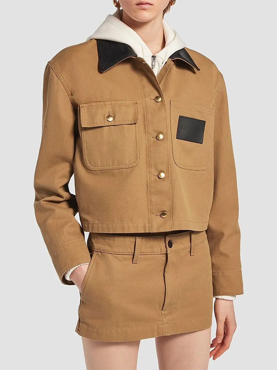 Balenciaga Women's Cropped Workwear Jacket | Thumbnail 3