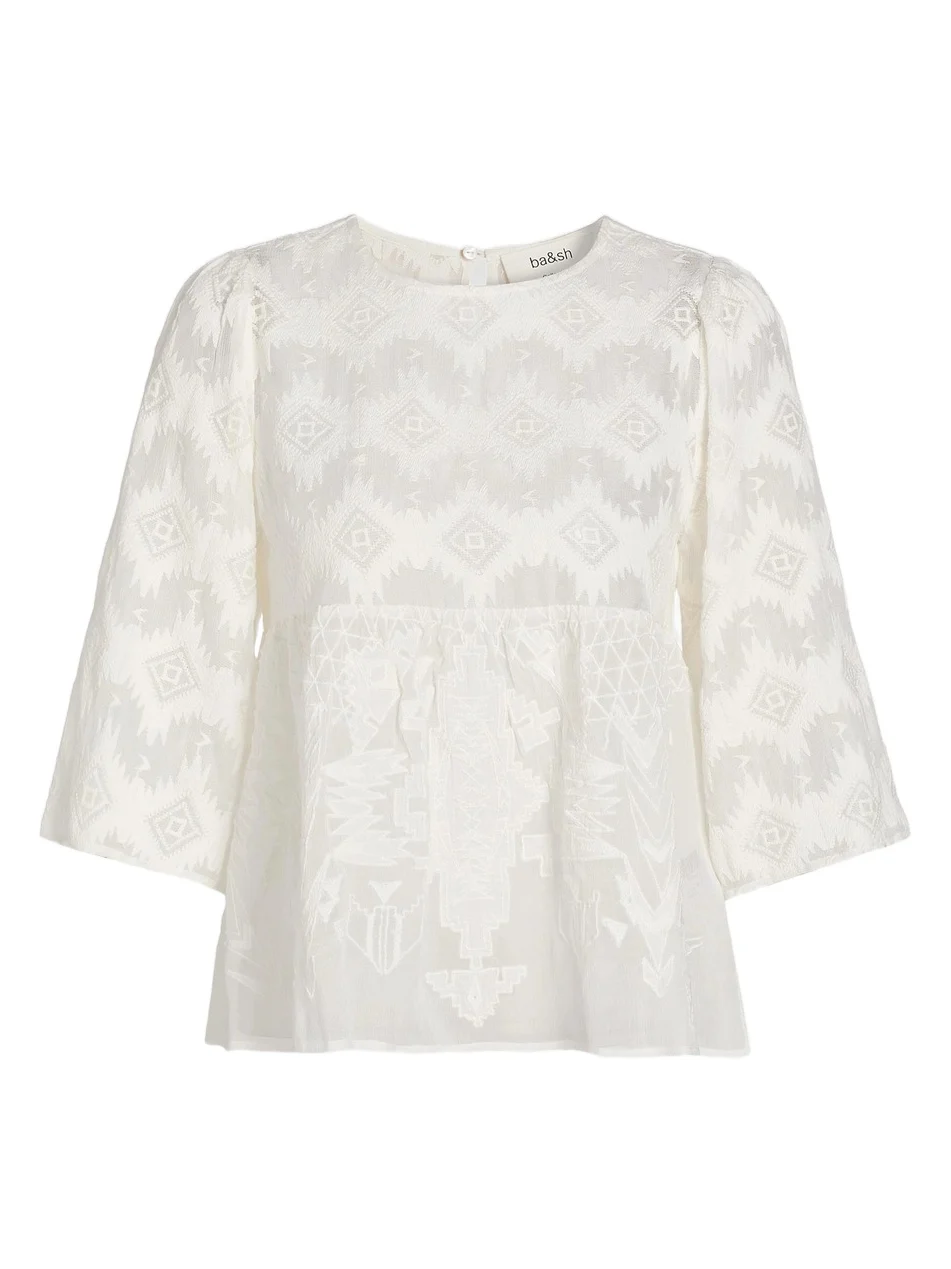 Women's Apollon Embroidered Babydoll Top