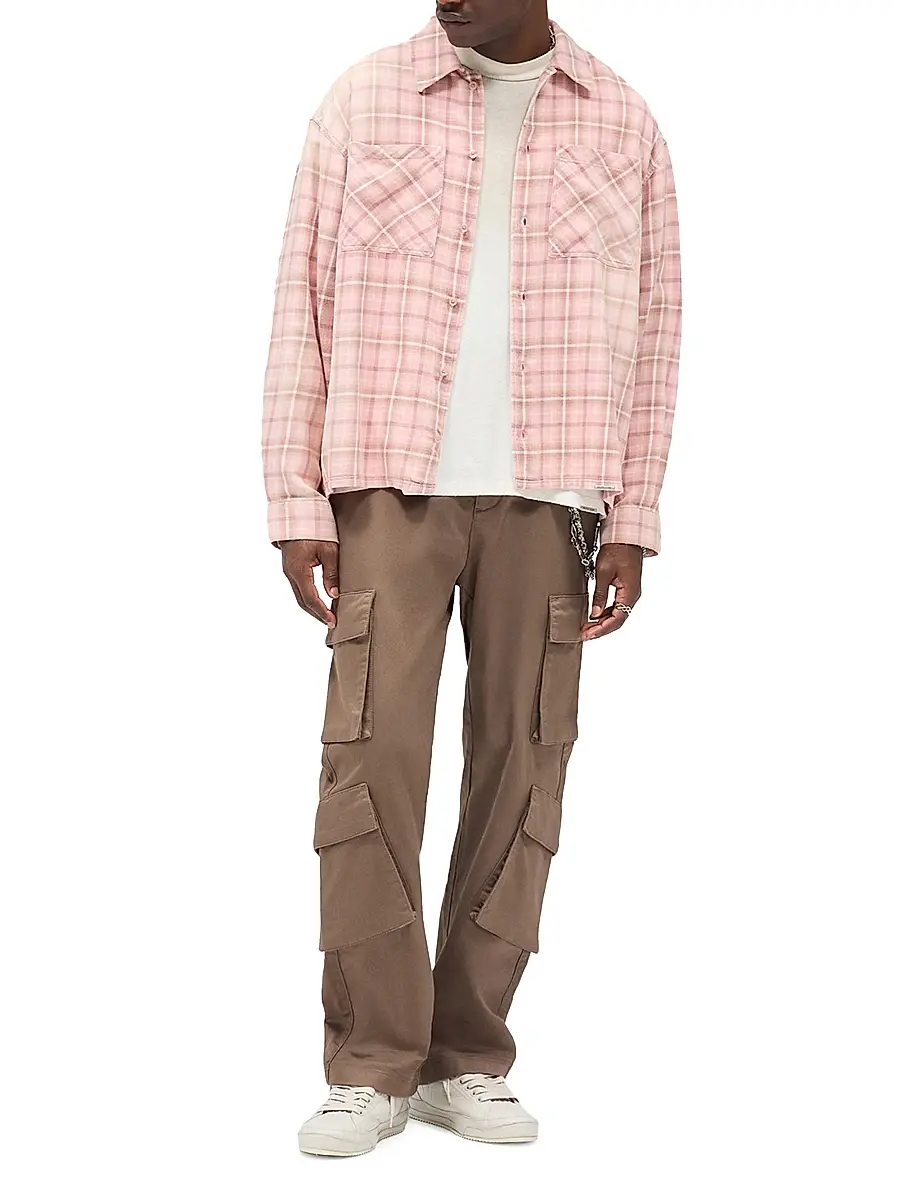 Represent Men's Legacy Check Cotton Shirt - Quartz | Image 1 Represent Men's Legacy Check Cotton Shirt - Quartz | Image 1