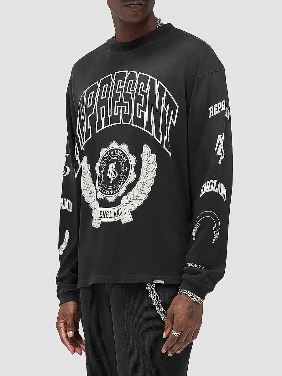 Represent Men's Legacy Crest Long-Sleeve Shirt | Thumbnail 4 Represent Men's Legacy Crest Long-Sleeve Shirt | Thumbnail 4
