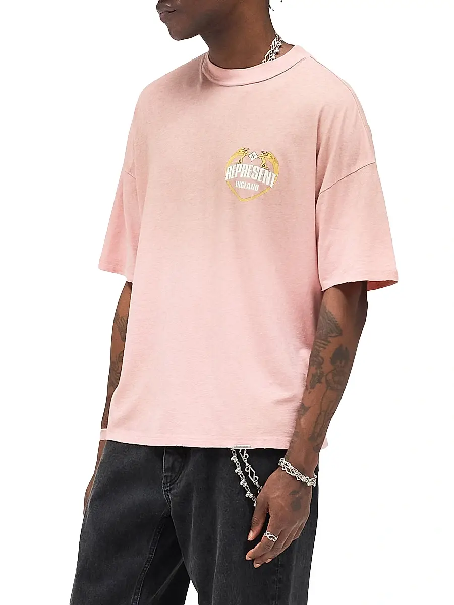 Represent Men's Legacy Angel Border Logo T-Shirt | Thumbnail 4 Represent Men's Legacy Angel Border Logo T-Shirt | Thumbnail 4