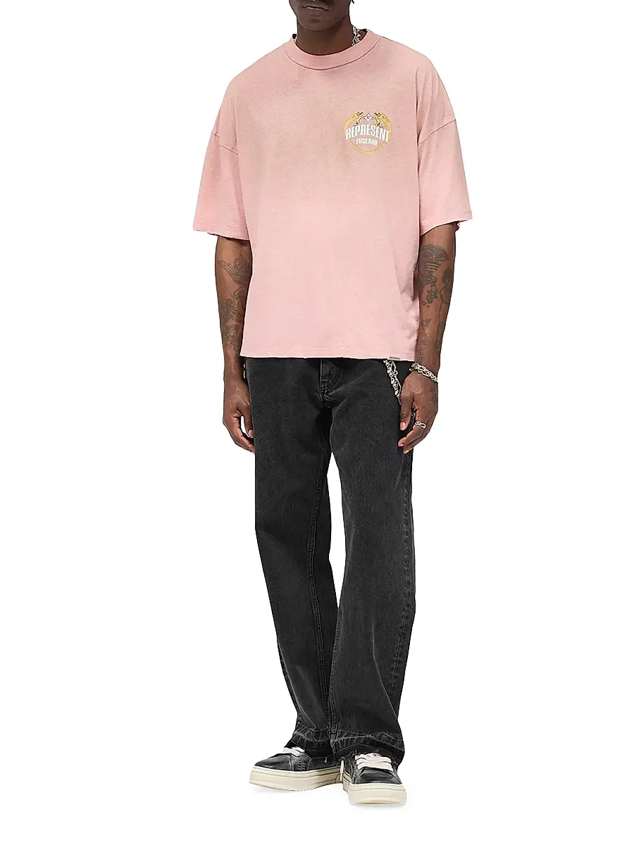 Represent Men's Legacy Angel Border Logo T-Shirt - Quartz | Image 1 Represent Men's Legacy Angel Border Logo T-Shirt - Quartz | Image 1