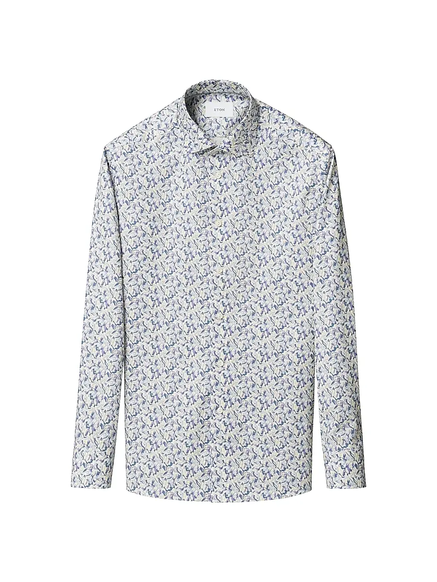 Eton Men's Floral Twill Slim-Fit Shirt | Thumbnail 2 Eton Men's Floral Twill Slim-Fit Shirt | Thumbnail 2