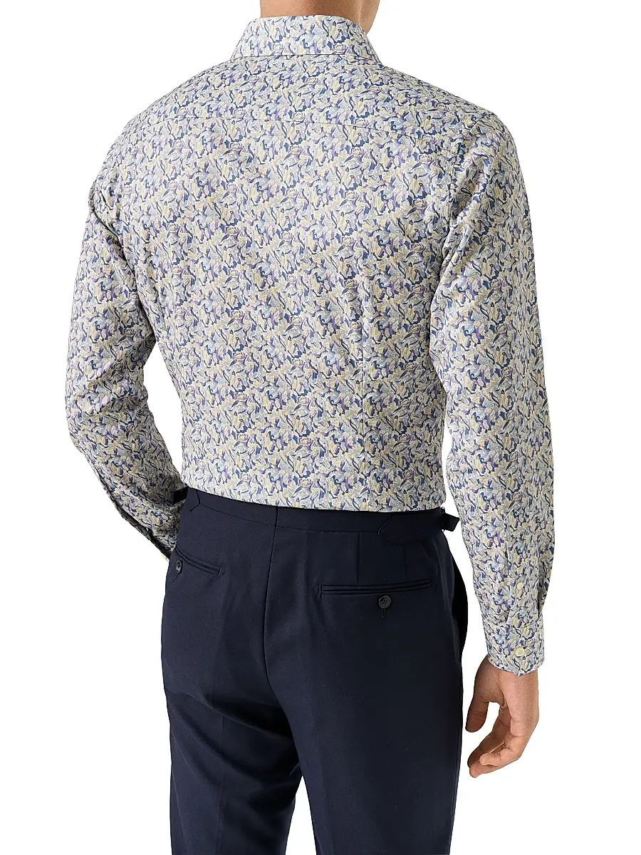 Eton Men's Floral Twill Slim-Fit Shirt | Thumbnail 4 Eton Men's Floral Twill Slim-Fit Shirt | Thumbnail 4