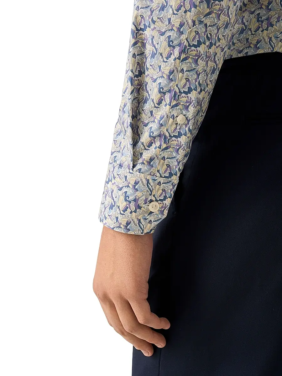 Eton Men's Floral Twill Slim-Fit Shirt | Thumbnail 6 Eton Men's Floral Twill Slim-Fit Shirt | Thumbnail 6