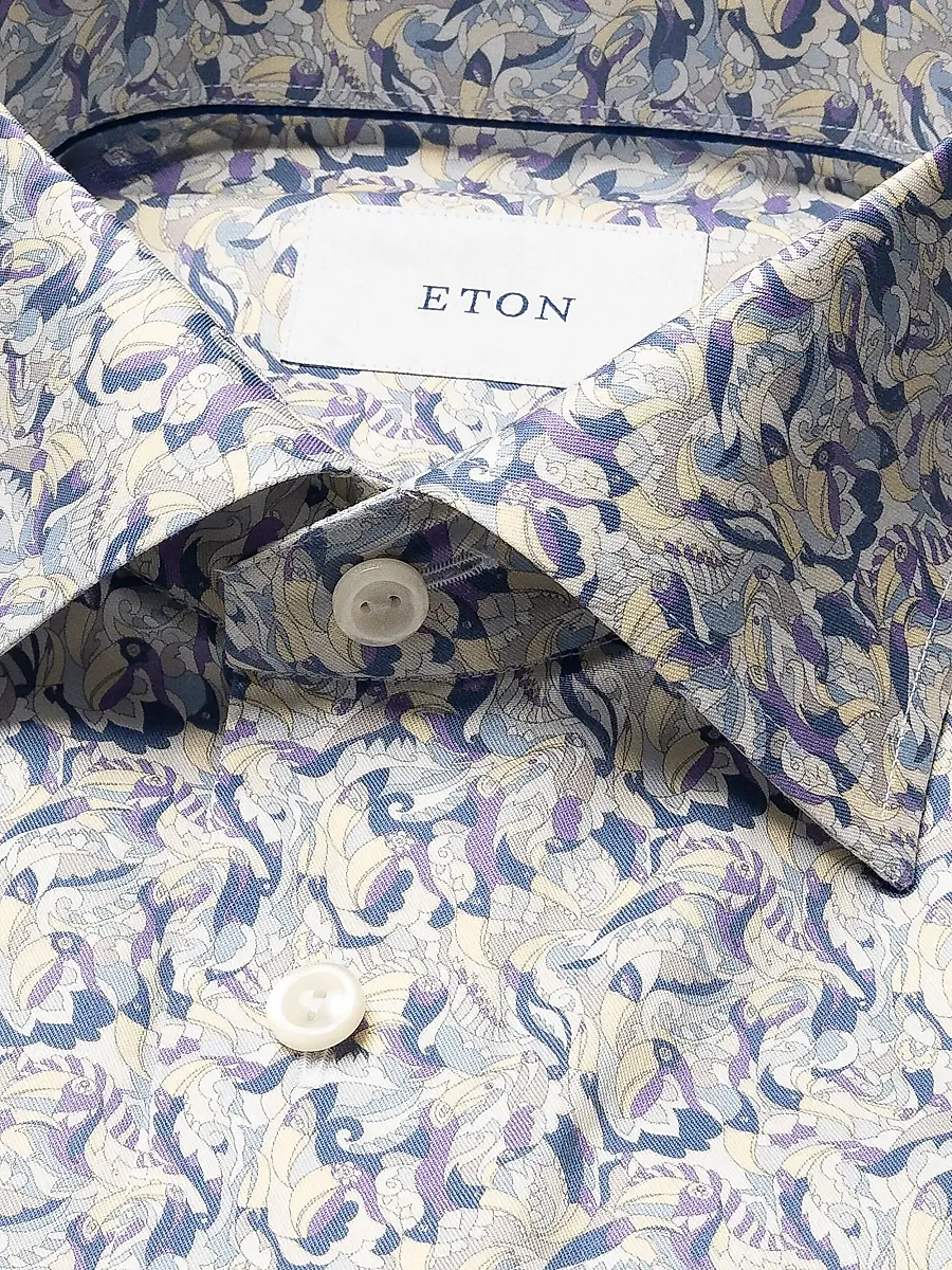 Eton Men's Floral Twill Slim-Fit Shirt | Thumbnail 7 Eton Men's Floral Twill Slim-Fit Shirt | Thumbnail 7