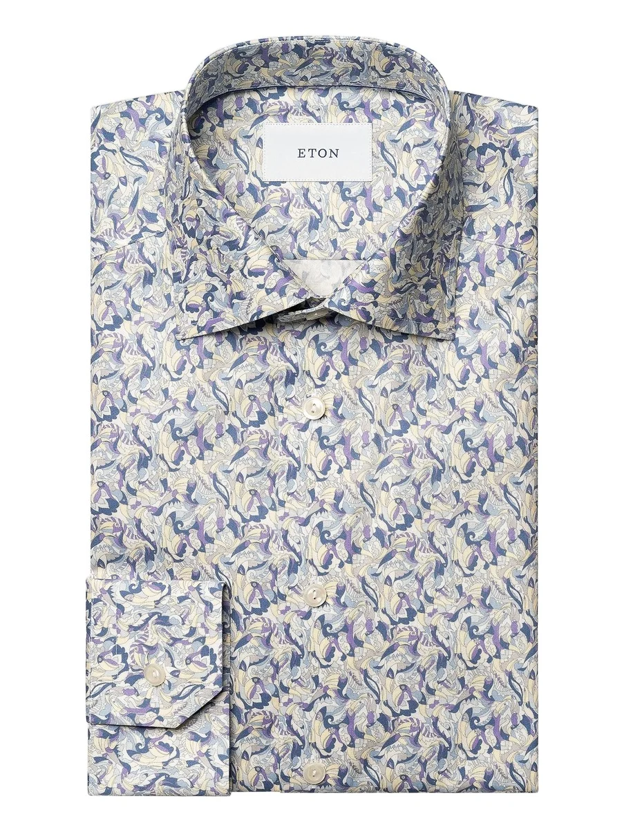 Men's Floral Twill Slim-Fit Shirt Men's Floral Twill Slim-Fit Shirt