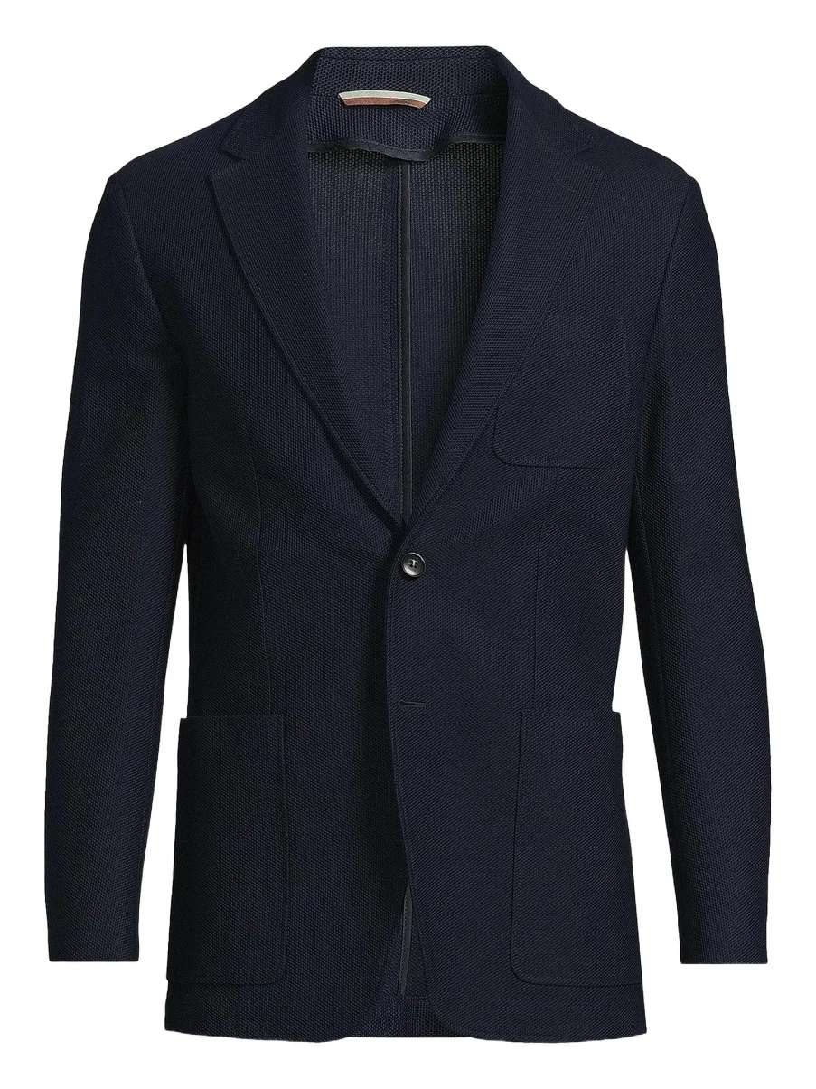 Men's Textured Jersey Wool Jacket Men's Textured Jersey Wool Jacket