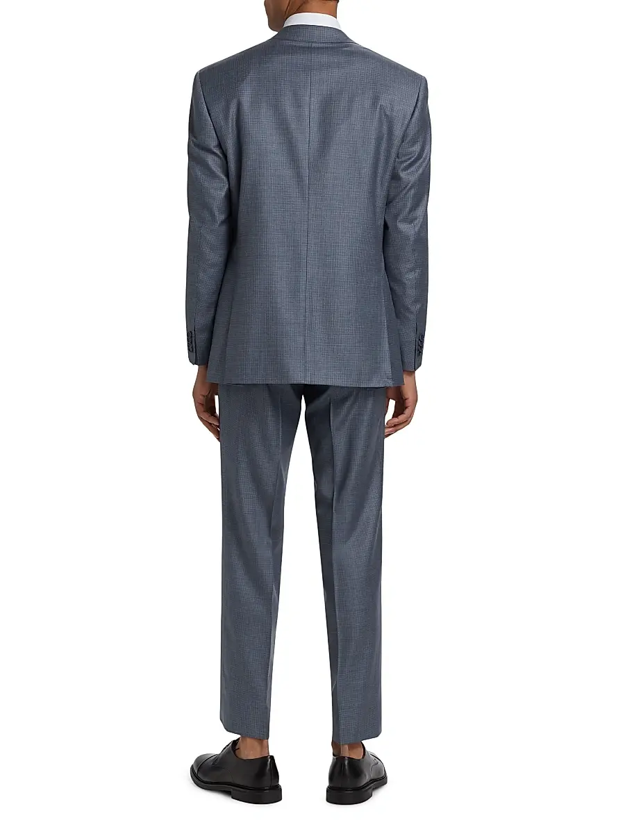 Canali Men's Micro Houndstooth Classic-Fit Wool Suit | Thumbnail 5 Canali Men's Micro Houndstooth Classic-Fit Wool Suit | Thumbnail 5