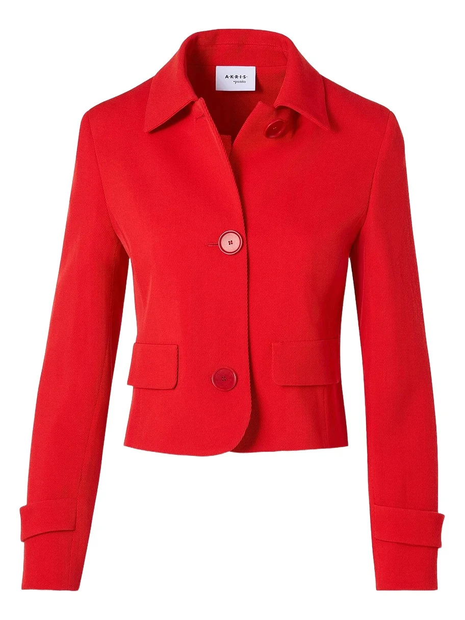 Women's Virgin Wool Boxy Button-Front Jacket Women's Virgin Wool Boxy Button-Front Jacket