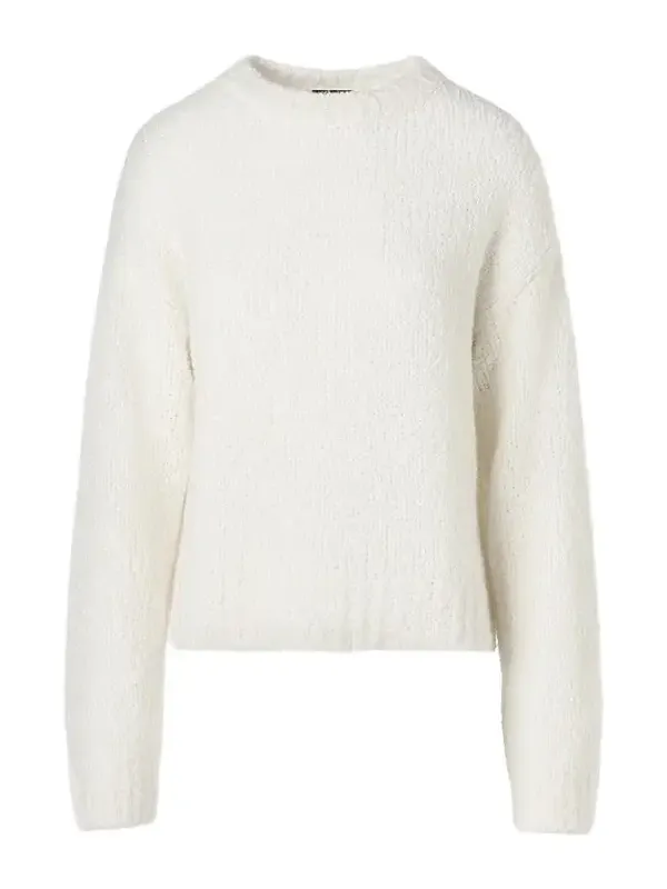 Women's Cashmere-Silk Bouclé-Knit Crewneck Sweater