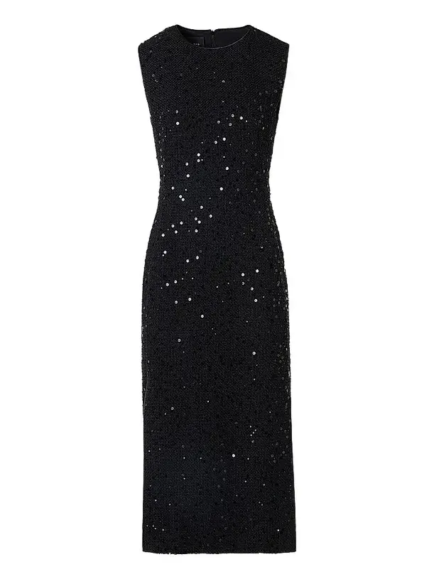 Women's Embellished-Tweed Sheath Midi Dress Women's Embellished-Tweed Sheath Midi Dress