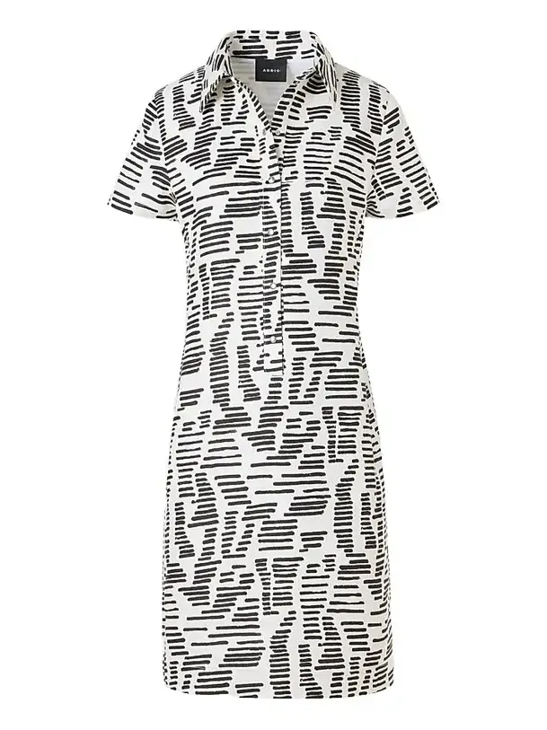 Women's Abstract Linen Polo Dress Women's Abstract Linen Polo Dress