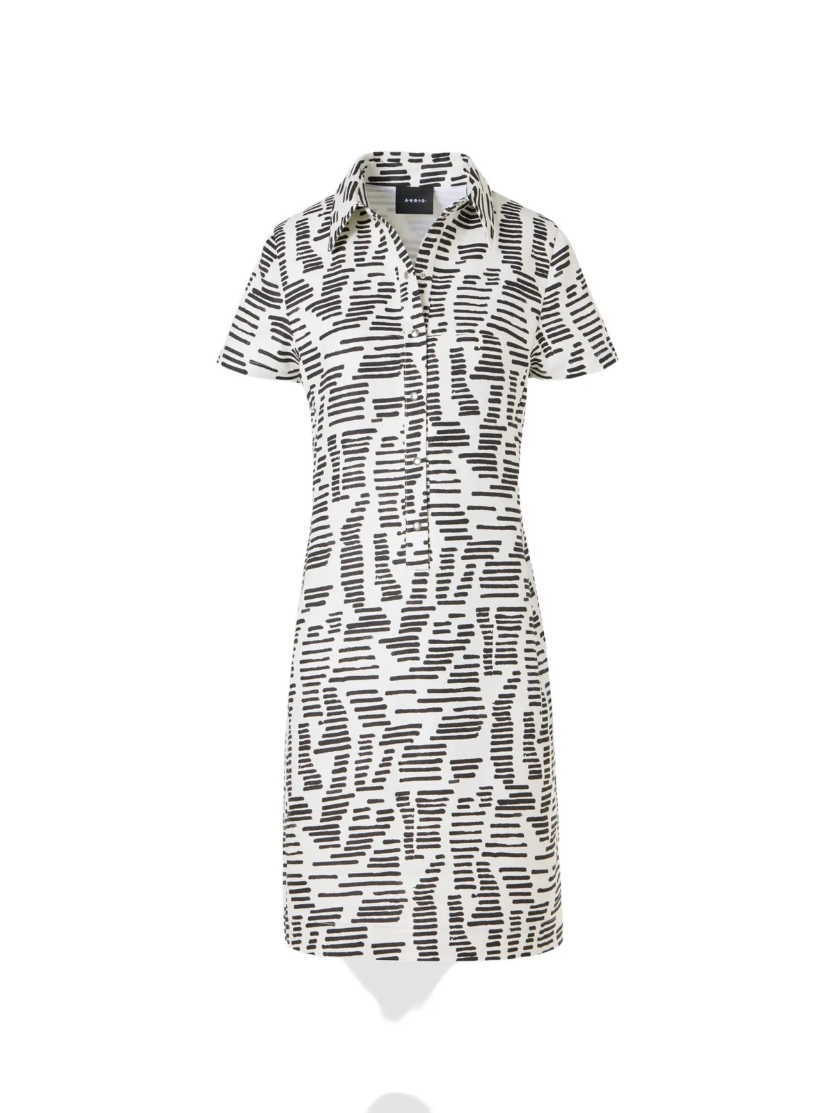 Akris Women's Abstract Linen Polo Dress