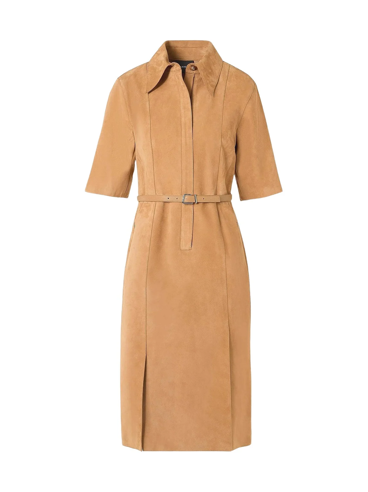 Akris Women's Suede Belted Shirtdress