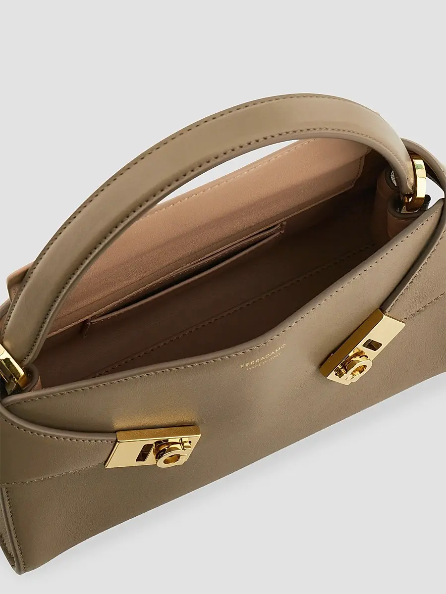 Ferragamo Women's Soft Hug Extra-Small Gancini Leather Top Handle Bag | Thumbnail 5 Ferragamo Women's Soft Hug Extra-Small Gancini Leather Top Handle Bag | Thumbnail 5