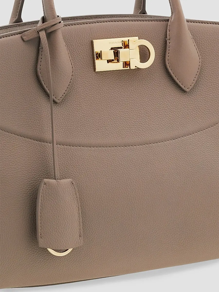Ferragamo Women's New Studio Soft Large Leather Top Handle Bag | Thumbnail 7 Ferragamo Women's New Studio Soft Large Leather Top Handle Bag | Thumbnail 7