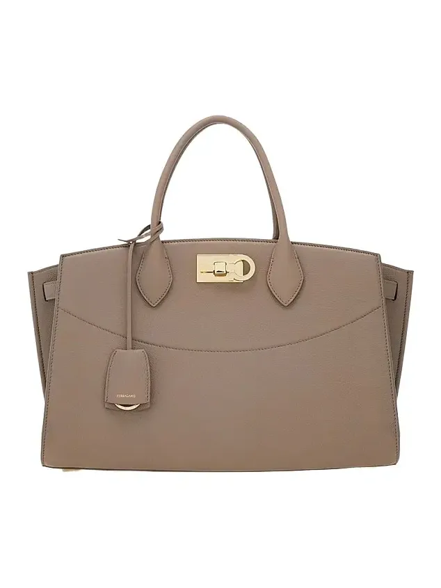 Women's New Studio Soft Large Leather Top Handle Bag Women's New Studio Soft Large Leather Top Handle Bag