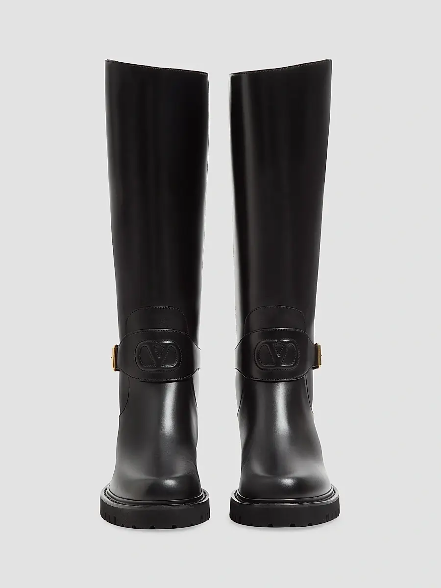 Valentino Women's VLogo Signature 40MM Calfskin Boots | Thumbnail 4 Valentino Women's VLogo Signature 40MM Calfskin Boots | Thumbnail 4