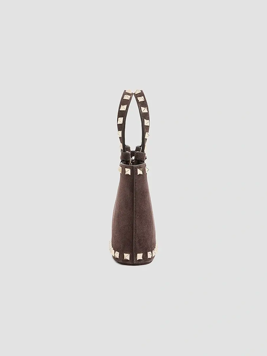 Valentino Women's Rockstud Mini Suede Top Handle Bag | Thumbnail 5 Valentino Women's Rockstud Mini Suede Top Handle Bag | Thumbnail 5