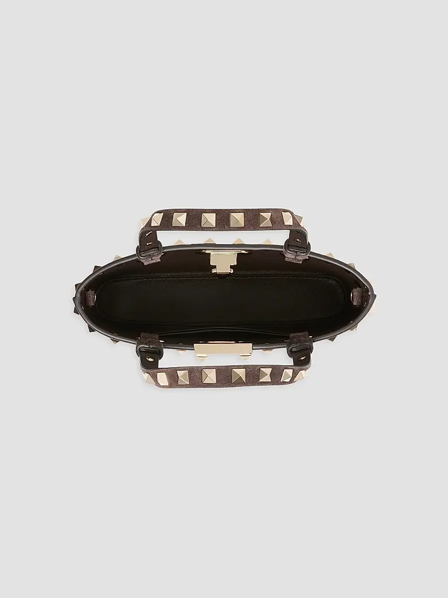 Valentino Women's Rockstud Mini Suede Top Handle Bag | Thumbnail 6 Valentino Women's Rockstud Mini Suede Top Handle Bag | Thumbnail 6